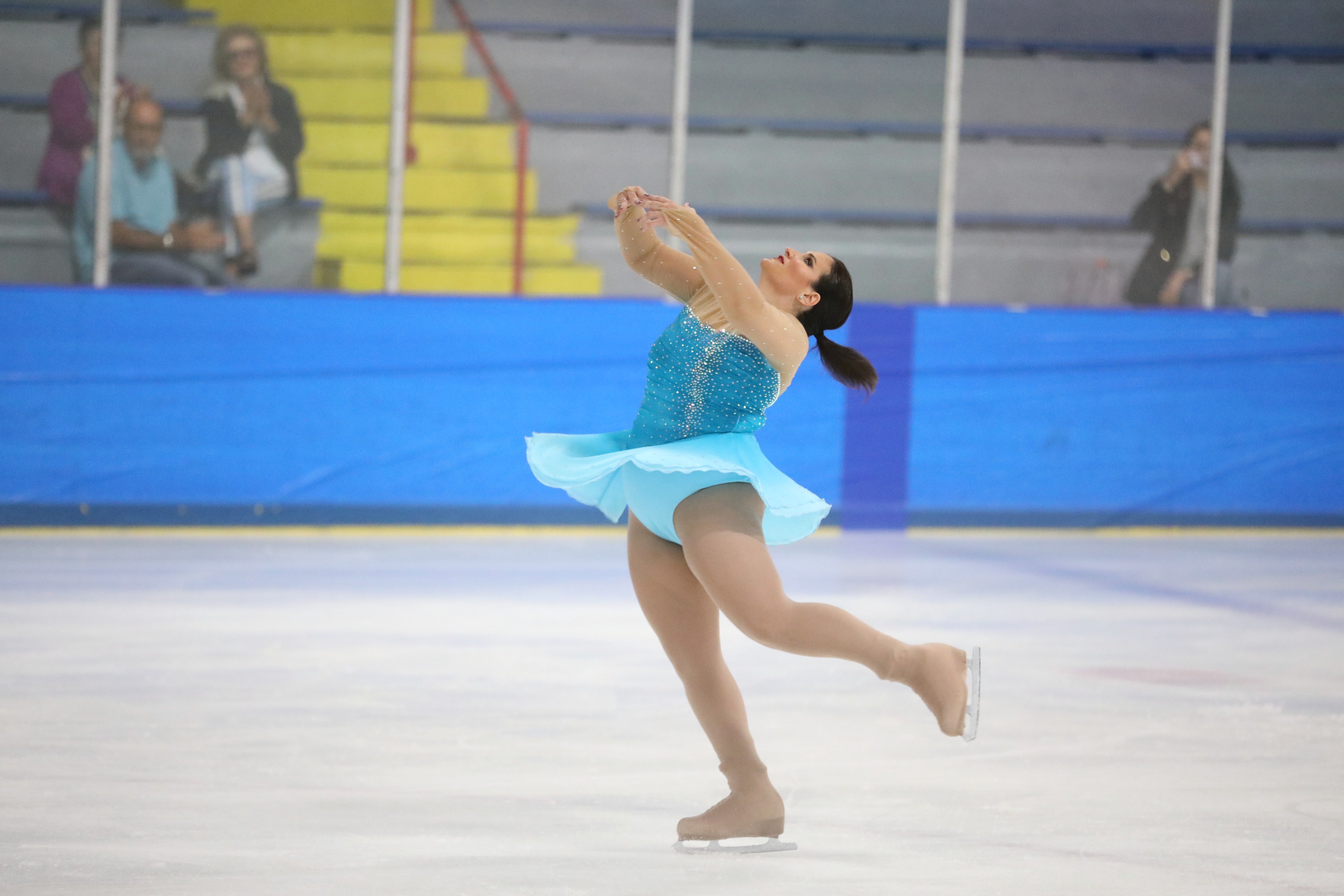Pines FSC president Sandra Reichman in a layback spin