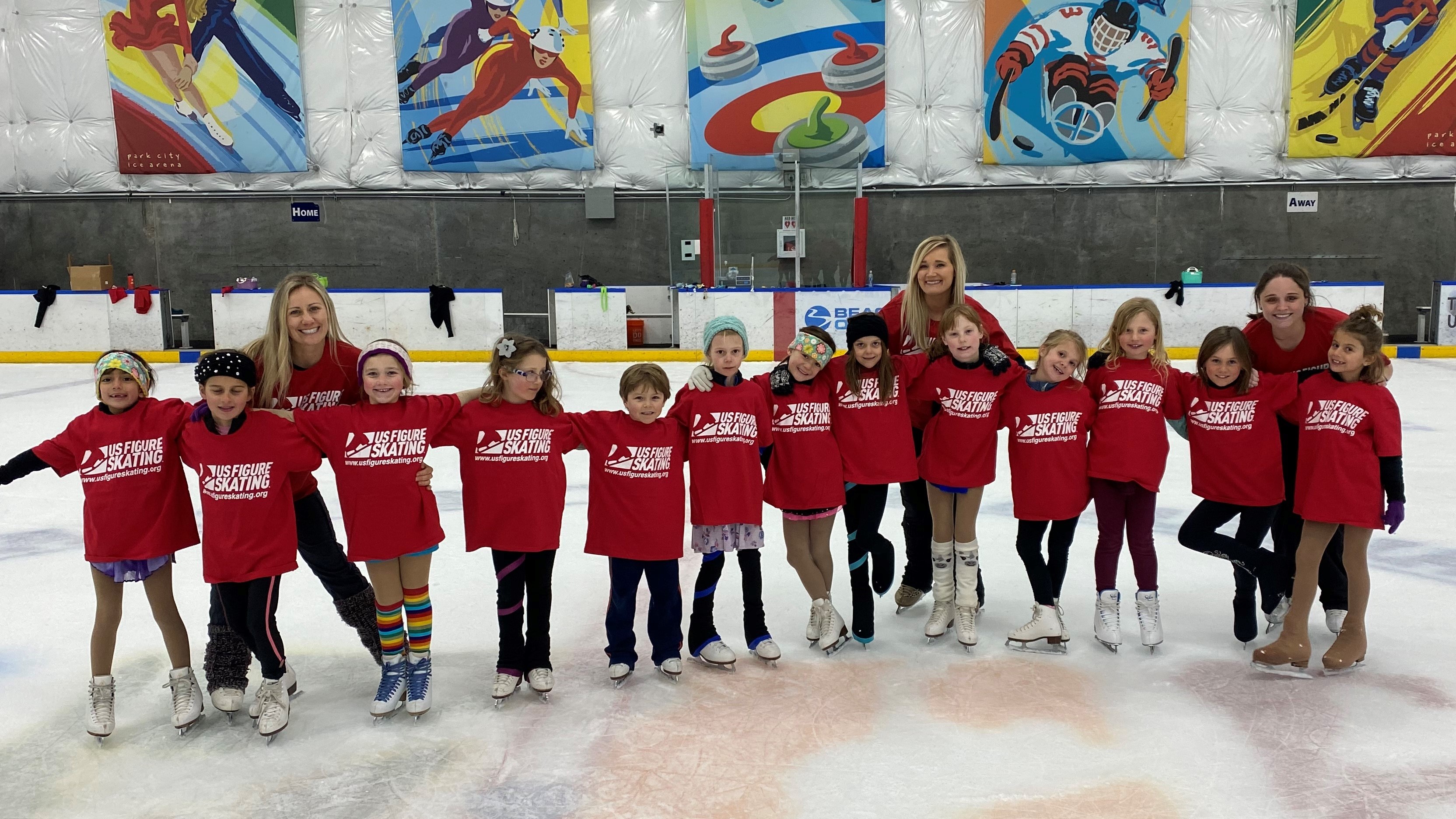 Photo of a group of skaters at the Park City Aspire pilot program