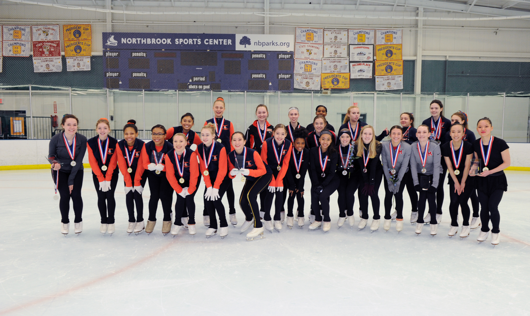 High school skaters after a competition.