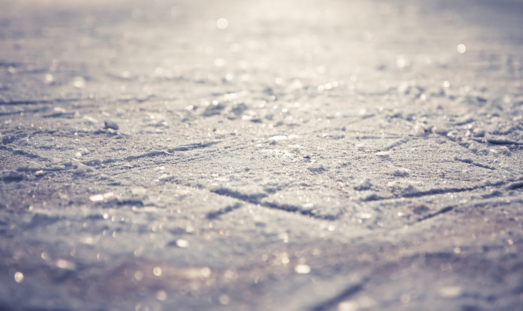 Rough ice with sunset.