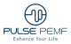Pulse PEMF logo. The logo features a circle with a wavy line through the middle with the text "Pulse PEMF Enhance Your Life" below